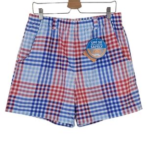 COLUMBIA PFG Red White Blue Super Backcast 6" Watershort Size M